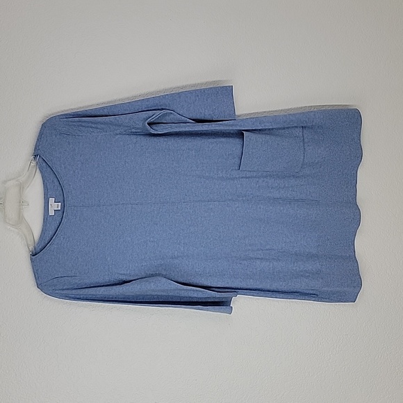 J. Jill single pocket sweater tunic light blue heron size medium - Picture 2 of 11